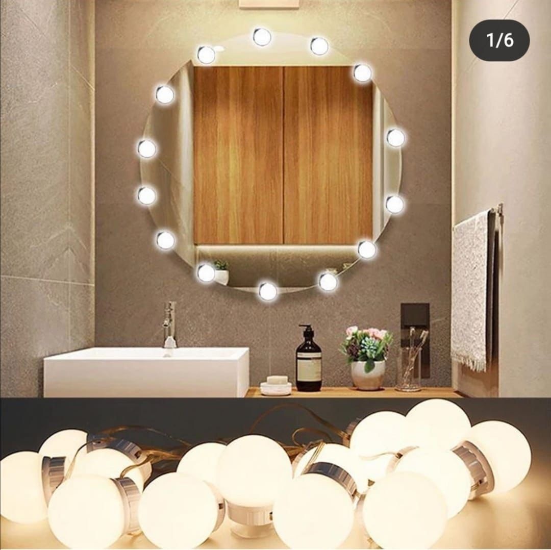 Dimmable LED Vanity Mirror Lights Kit – 10 LED Bulbs for Makeup & Dressing