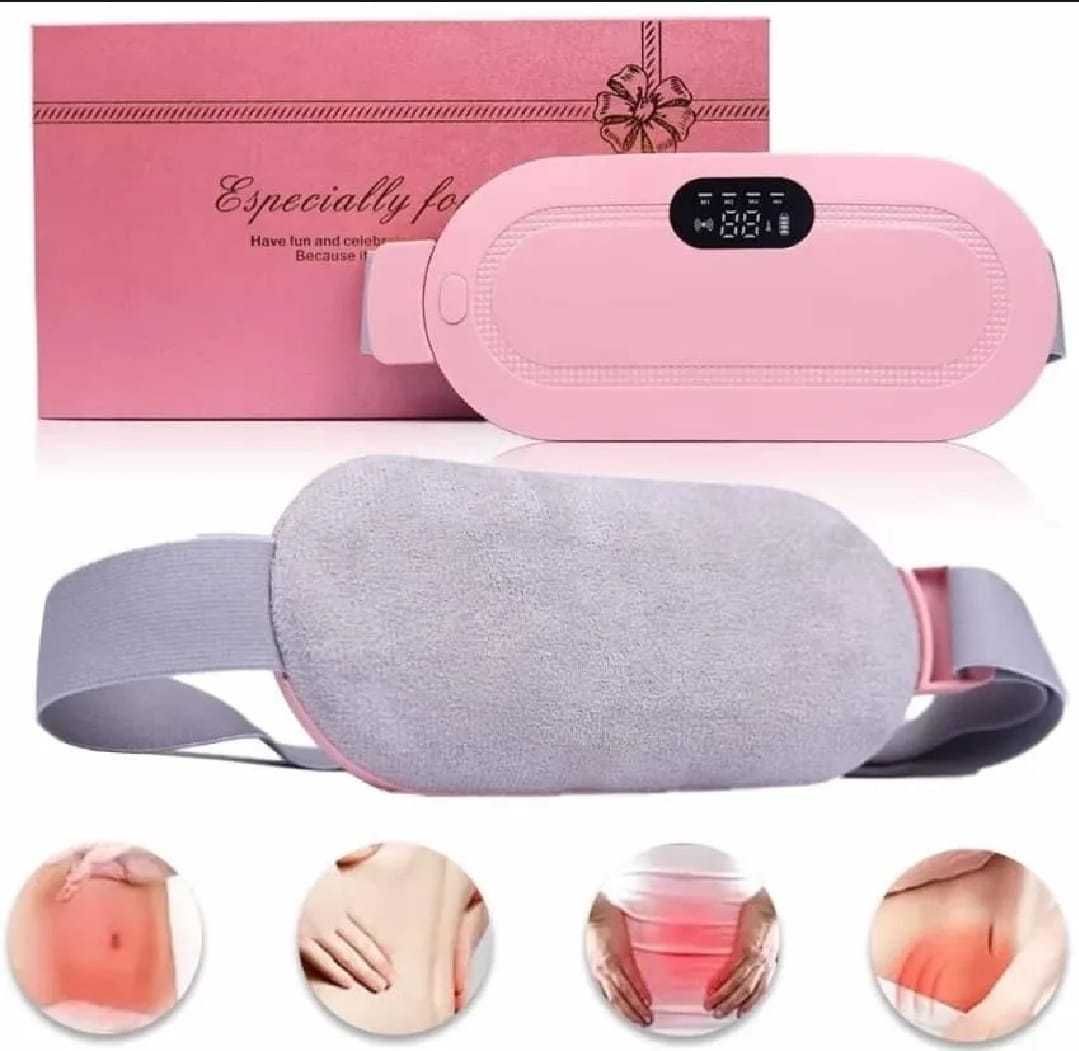 Portable Cordless Heating Pad – Electric Waist Belt with 3 Heat Levels & 3 Massage Modes