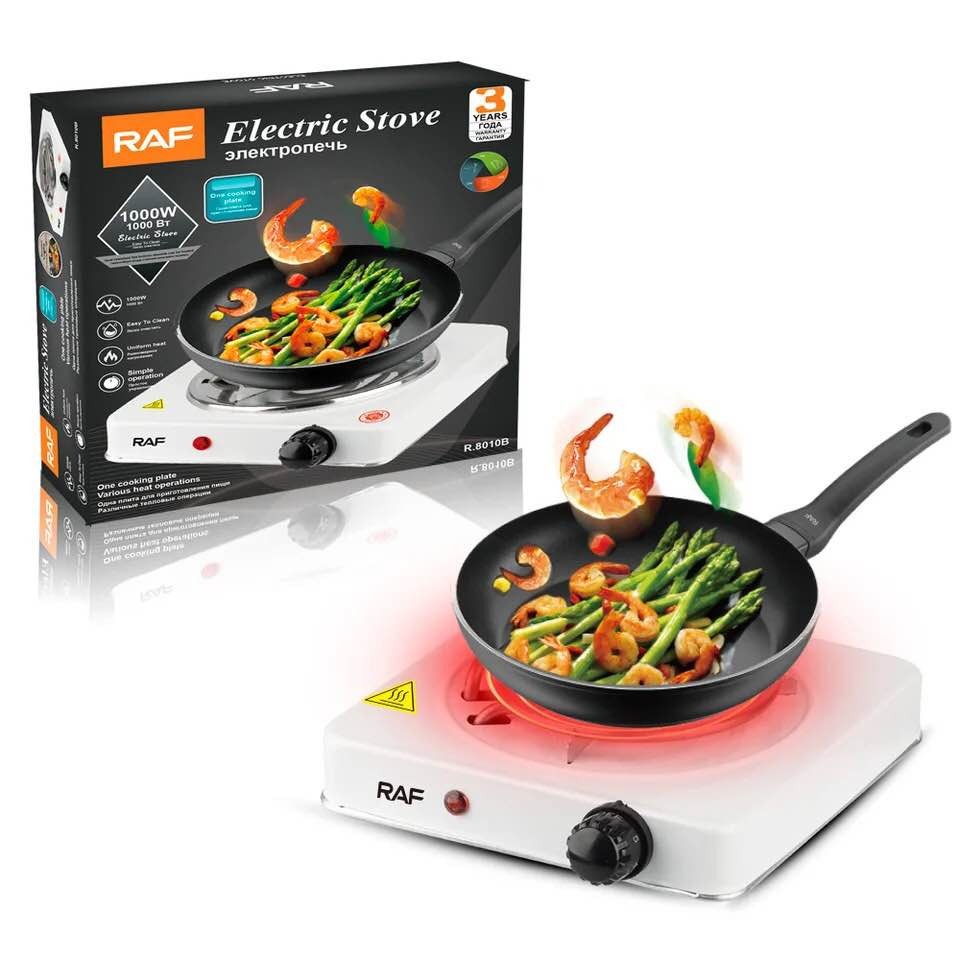 RAF Electric Stove – 1000W Hot Plate | Heats in 2 Minutes | Automatic & Easy to Clean