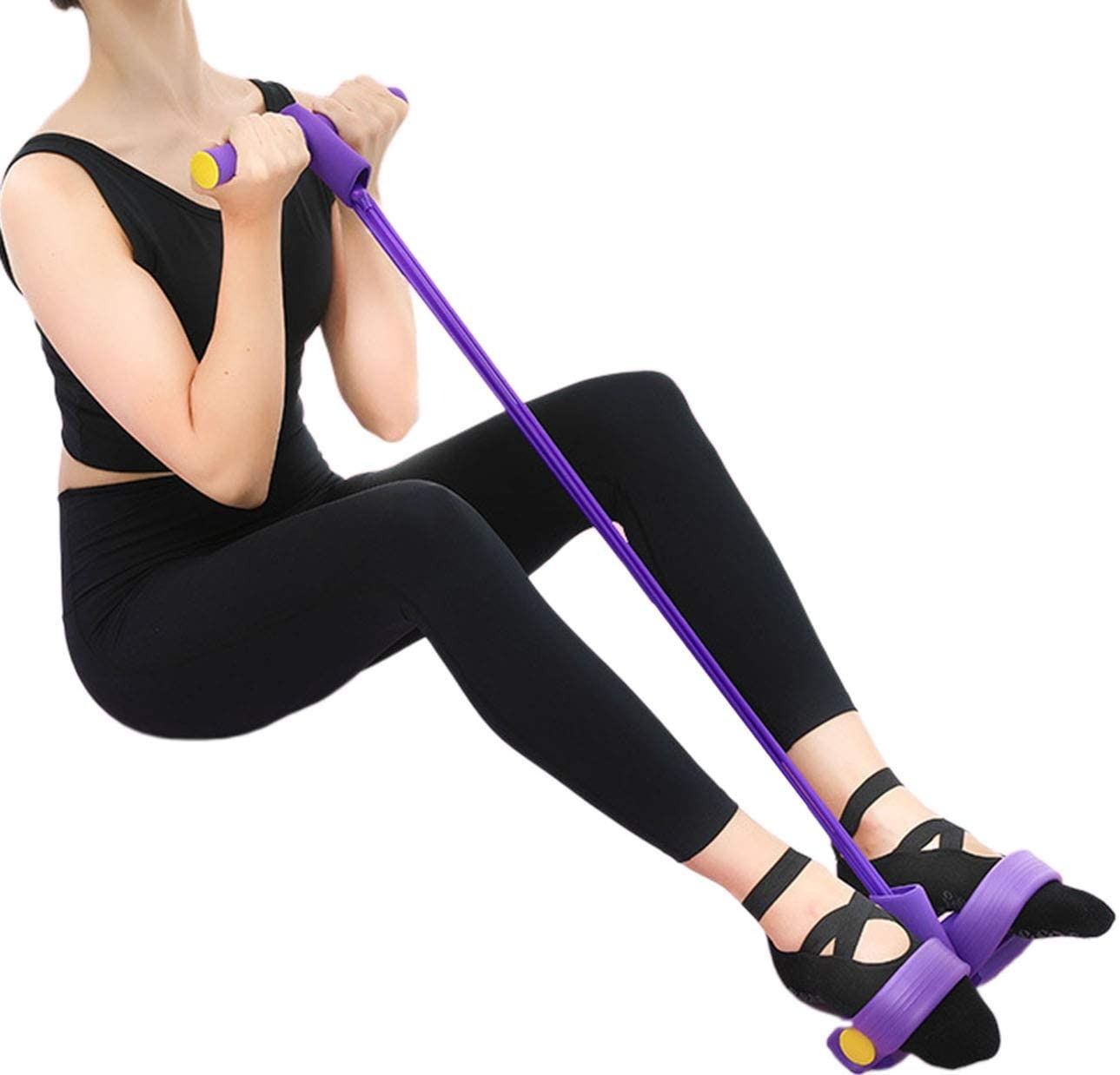 Foot Pedal Resistance Band – Elastic Sit-Up Pull Rope for Yoga & Fitness