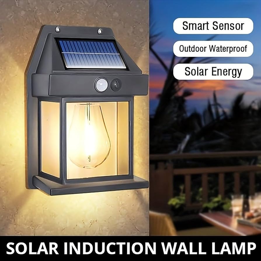 Solar Wall Lamp – Energy-Saving Outdoor Light with Waterproof Design for Home & Garden