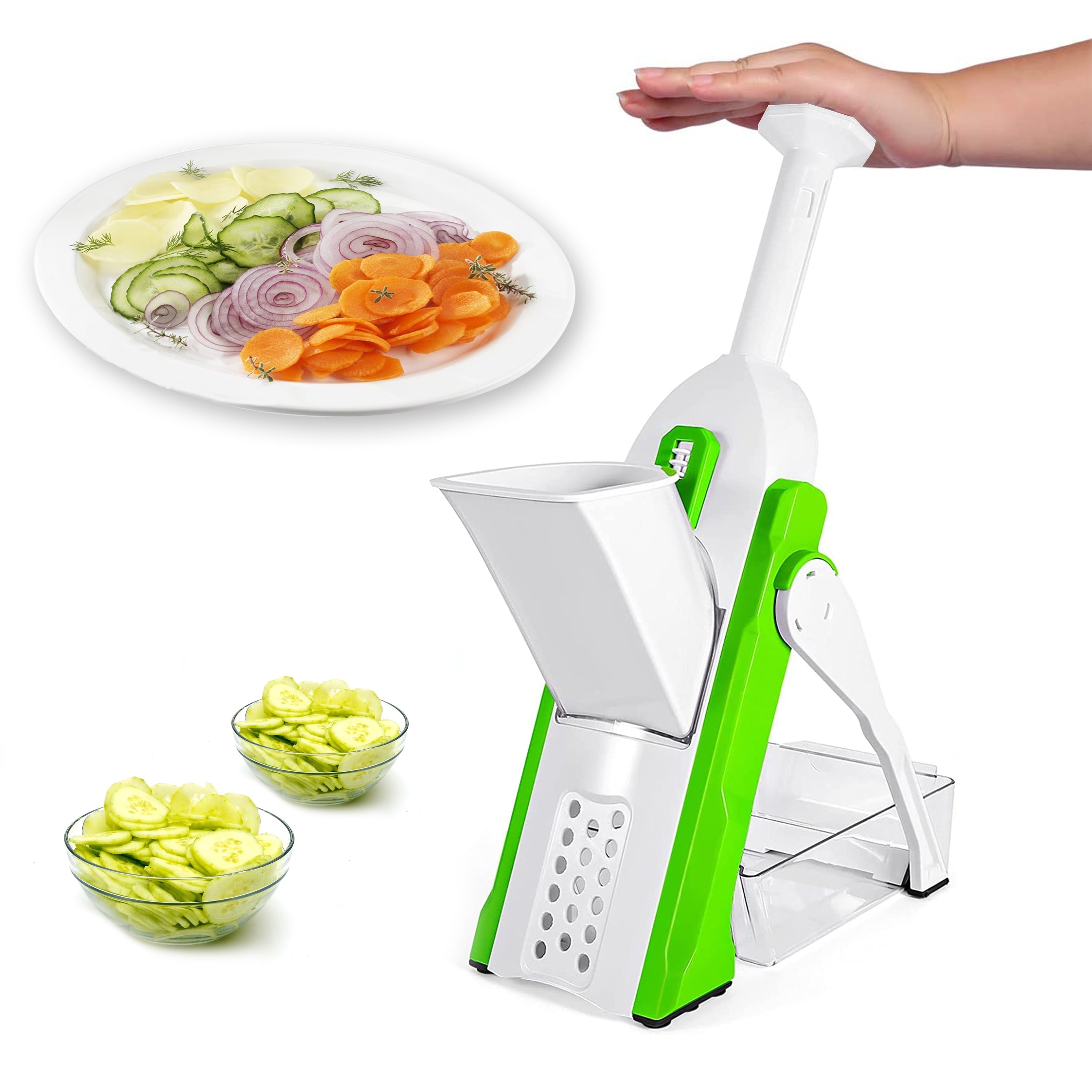 Multifunction Vegetable Cutter – Safe Mandolin Kitchen Slicer & Salad Chopper