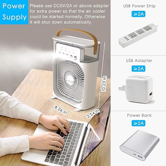 Mini Portable Air Conditioner & Fan – Personal Room & Office Cooler
