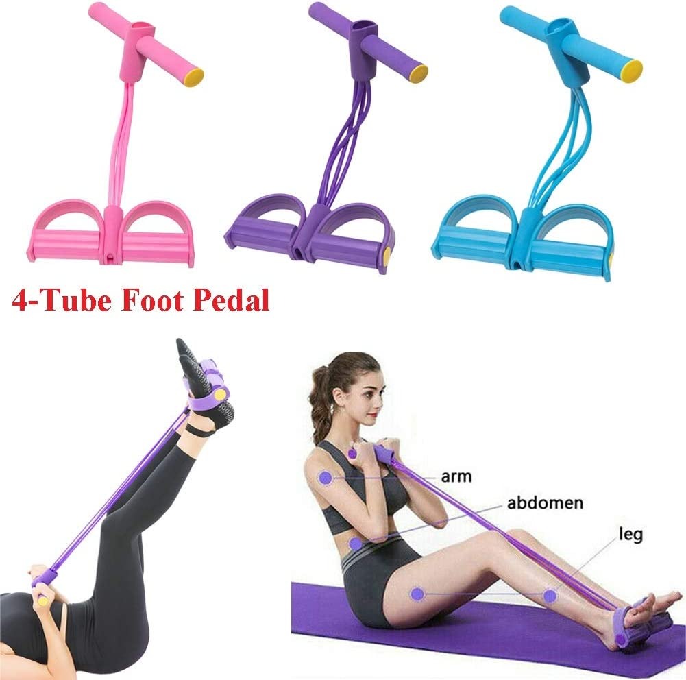 Foot Pedal Resistance Band – Elastic Sit-Up Pull Rope for Yoga & Fitness