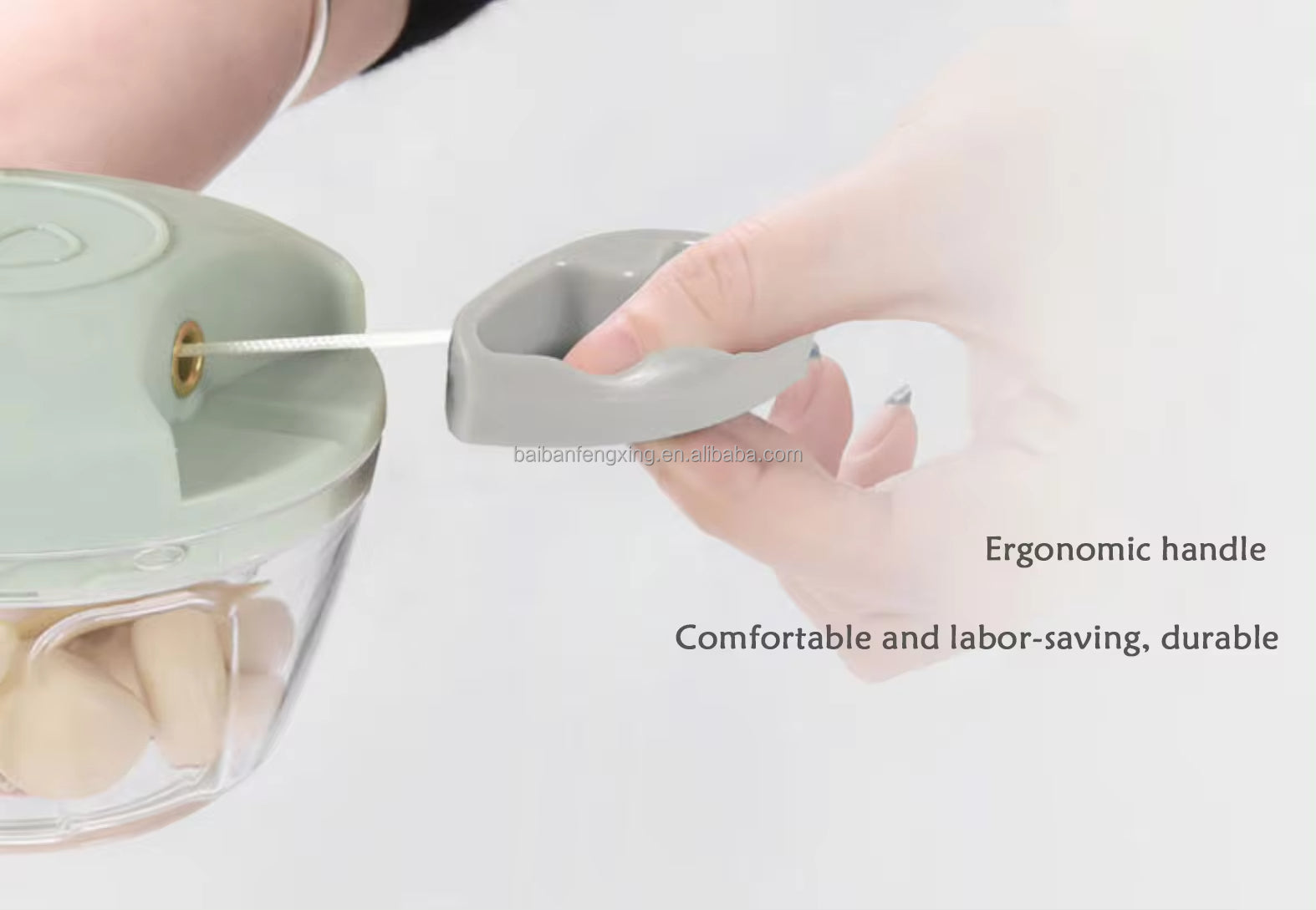 Hand-Pulled Multipurpose Chopper & Cutter – Rope-Pull Multifunctional Meat Grinder & Vegetable Cutter (Random Color)