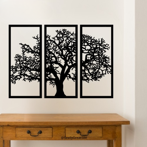 3D Wooden Tree Wall Art – Elegant Home Wall Decoration