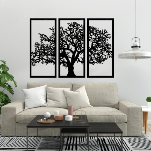 3D Wooden Tree Wall Art – Elegant Home Wall Decoration