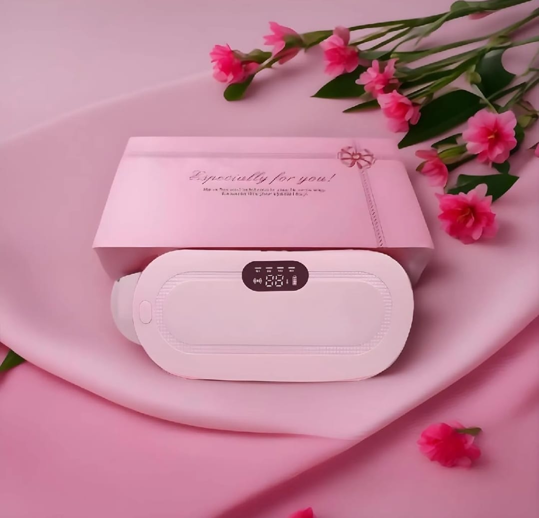 Portable Cordless Heating Pad – Electric Waist Belt with 3 Heat Levels & 3 Massage Modes