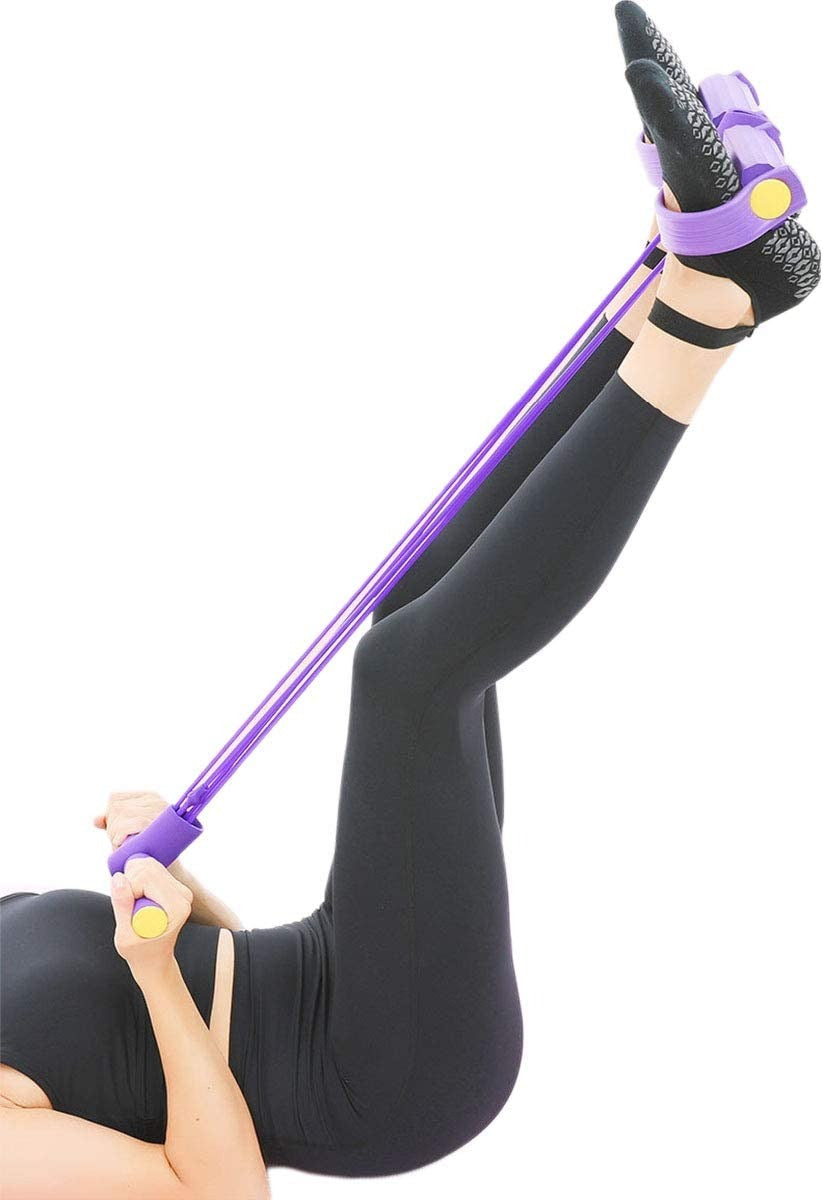Foot Pedal Resistance Band – Elastic Sit-Up Pull Rope for Yoga & Fitness