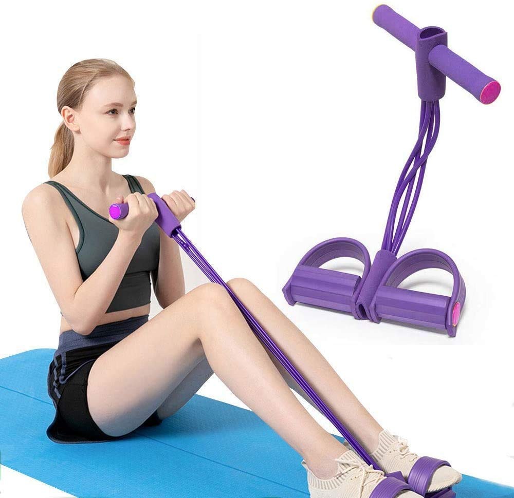 Foot Pedal Resistance Band – Elastic Sit-Up Pull Rope for Yoga & Fitness