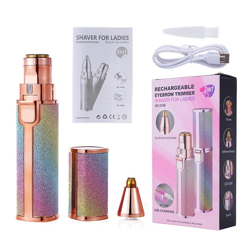 2-in-1 Electronic Eyebrow Trimmer & Facial Hair Remover Pen